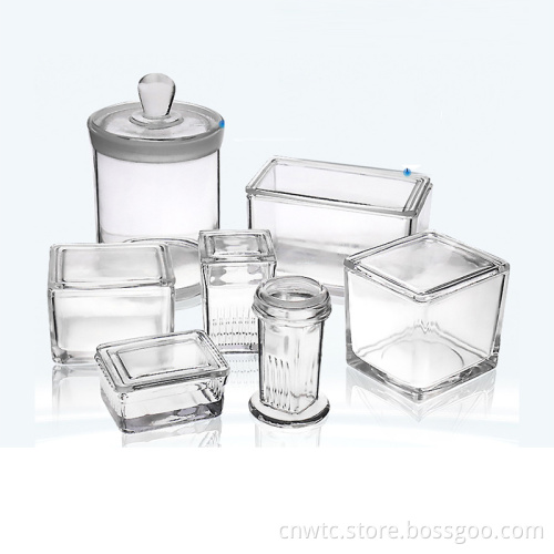 Scientific Laboratory Equipment: Coplin Staining Jars and Racks with 9 Slides, 10 Place, and 26 Place Capacity